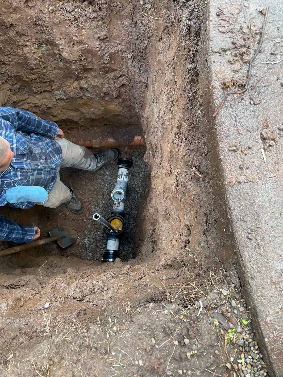 installing backwater valve in front of the house at 6 feet deep in Oakville