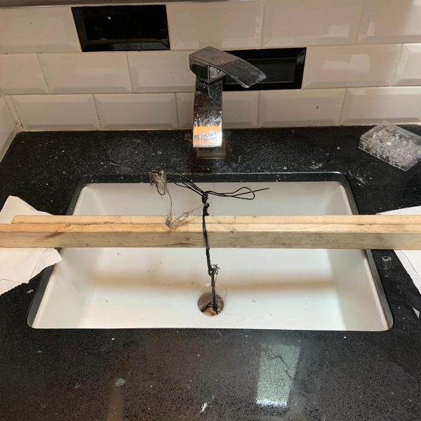 collapsed kitchen sink replacement