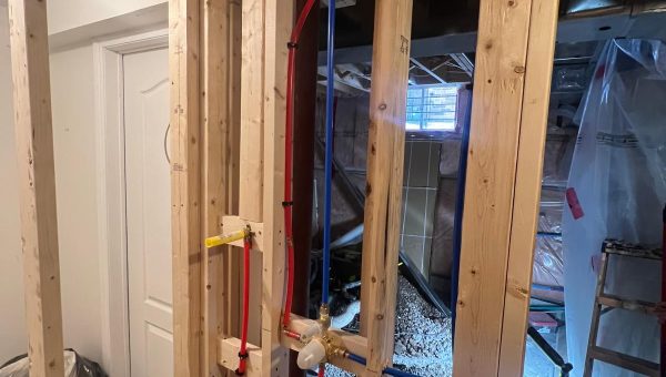 rough in shower installation